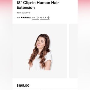 COPY - NWT 18” Human Hair Extensions